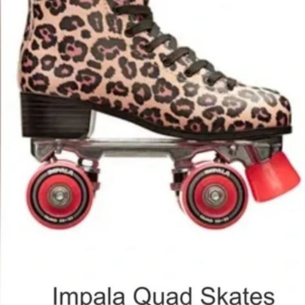 Impala Quad Roller Skates Leopard Print Size 9